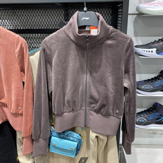 【M断码】李宁女子2021秋冬新款健身系列无帽开衫宽松运动外套AWDR920【库存有限，如无货将做退款，介意慎拍！】 商品图3