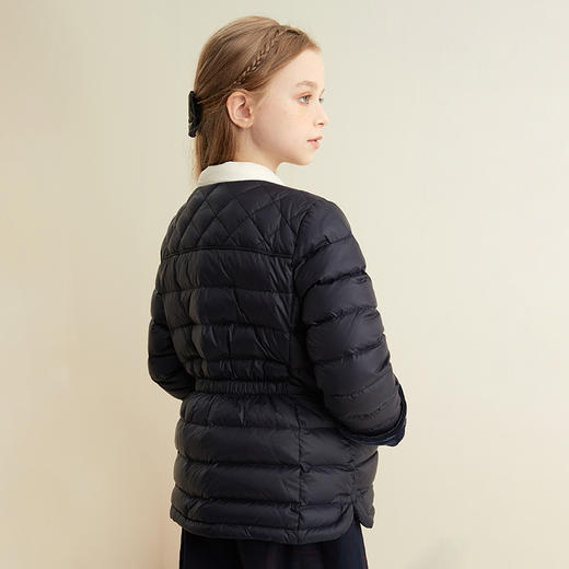 【小香风90白鹅羽绒服】21年秋冬新品女童羽绒服小香风保暖羽绒外套 商品图4