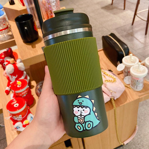 【简约咖啡杯】便携办公304不锈钢杯子餐饮用具大容量车载保温杯男女学生水杯 商品图3