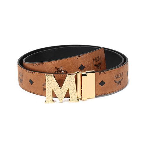 【国内现货】MCM/MCM 2021款 男女中性涂层帆布配皮板扣式双面皮带腰带 MXBBSVI01 商品图1