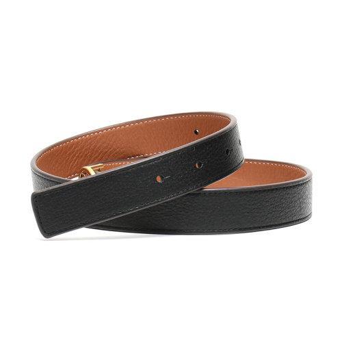 Tory Burch/汤丽柏琦 女士黑色棕色皮革双T金色板扣式双面皮带腰带 56643 商品图4