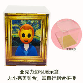 盲盒收纳盒 透明塑料盒 世界名画盲盒 画框 展示盒