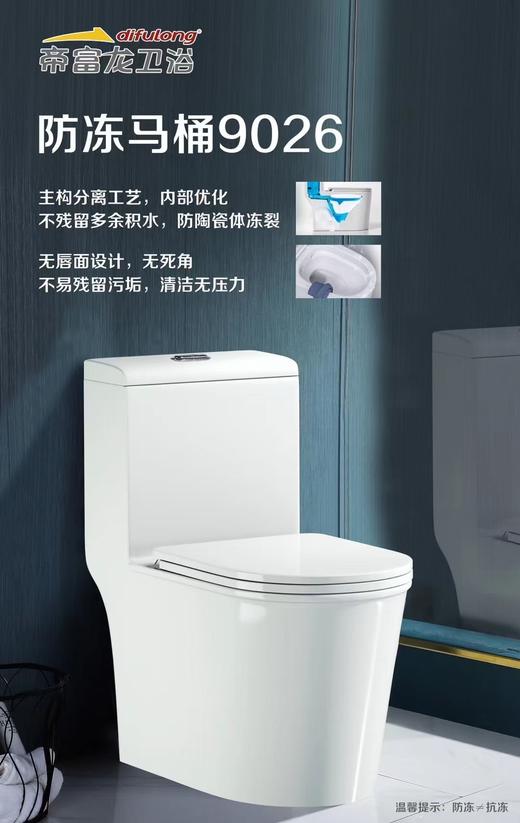 帝富龙 防冻坐便器 9026-400坑距 商品图1