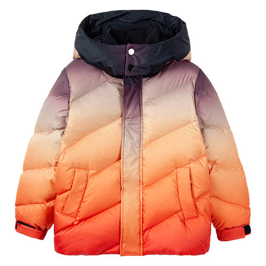 【童装连帽渐变色羽绒服】21年男童90白鹅绒羽绒服潮流渐变色保暖外套 商品图6