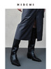 HIDEMI 牛漆皮/牛皮方尖头擦色做旧感女鞋中跟增高长靴 商品缩略图11