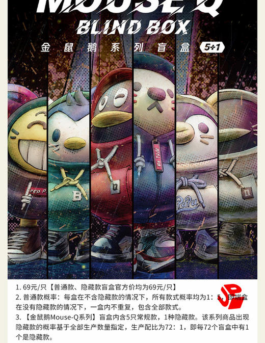 金鼠鹅Mouse-Q 6只/盒 盲盒 UPFUN 商品图0