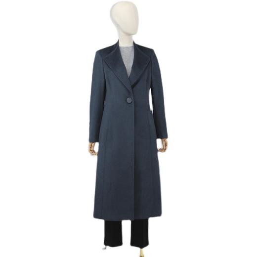 FOCALS福柯斯冬季新款修身长款纯色羊毛大衣外套FYJDK910BA 商品图4