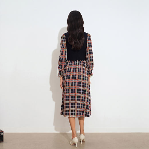 诗篇拼接款长连衣裙6C31306170 商品图4