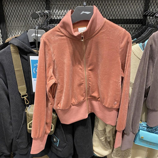 【M断码】李宁女子2021秋冬新款健身系列无帽开衫宽松运动外套AWDR920【库存有限，如无货将做退款，介意慎拍！】 商品图2