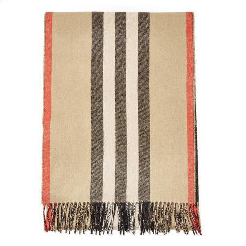 【现货秒发】BURBERRY/博柏利 男女中性流苏装饰山羊绒双面两用围巾 80187701 商品图4