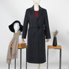 FOCALS福柯斯冬季新款修身中长款纯色羊毛羊绒大衣外套FYBDK823AN 商品缩略图0