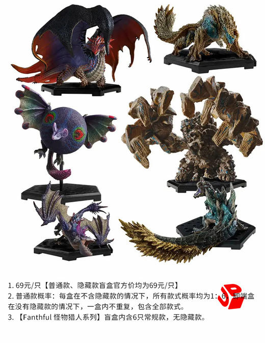 【停购】Fanthful 卡普空 怪物猎人 6只/盒 盲盒 商品图7