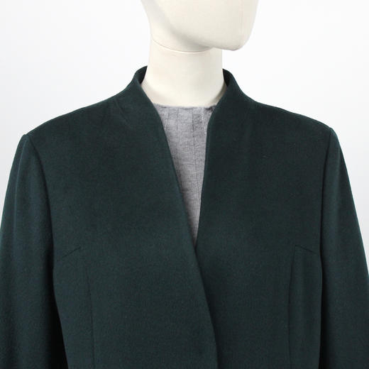 FOCALS福柯斯冬季新款修身中长款纯色羊毛羊绒大衣外套FYBDK750G7 商品图3