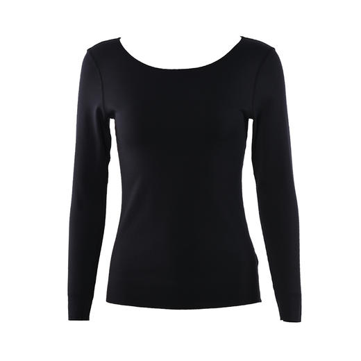 安莉芳秋冬圆领无痕修身暖衣上装女打底棉毛衫ED0286 商品图6