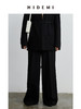 HIDEMI 黑色斜纹羊毛厚款阔腿裤 商品缩略图7