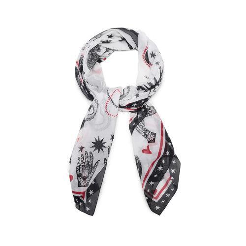 【国内现货】Alexander McQueen/亚历山大麦昆 2021款 女士棉质围巾披肩 665646 3624Q 商品图7