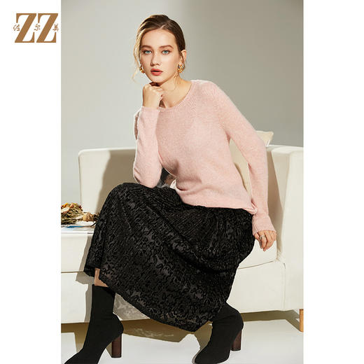佐尔美2021冬季新款 100%山羊绒气质百搭羊绒衫女E14MS06 商品图3