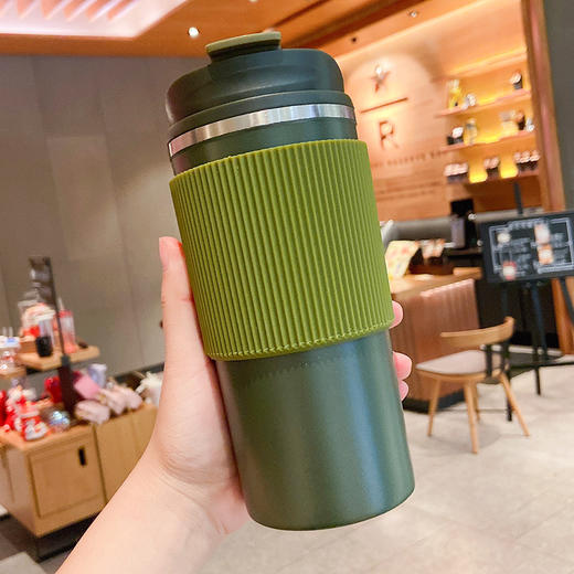 【简约咖啡杯】便携办公304不锈钢杯子餐饮用具大容量车载保温杯男女学生水杯 商品图8