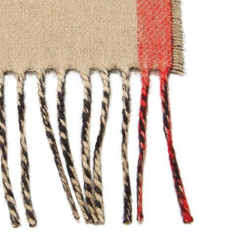 【现货秒发】BURBERRY/博柏利 男女中性流苏装饰山羊绒双面两用围巾 80187701 商品图1