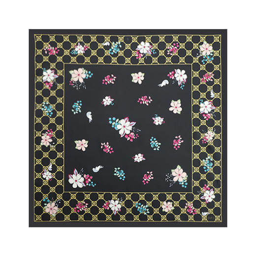 DA*S韩系时尚前为摩登风格小清新百搭桑蚕丝丝巾 WXWD088 01W 商品图0