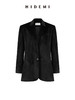 HIDEMI 黑色日本丝绒廓形两粒扣多穿式西装 商品缩略图10