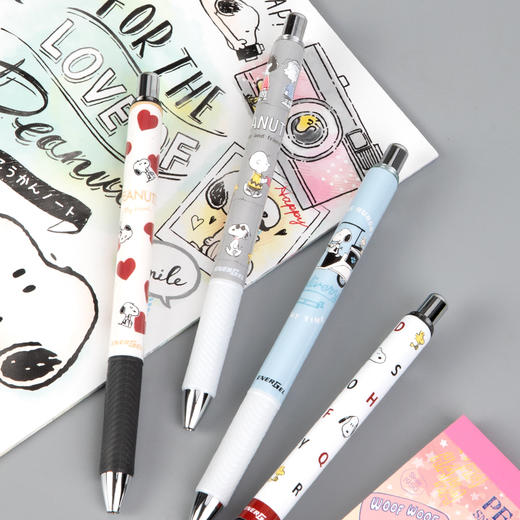 日本Pentel派通限定三丽鸥皮卡丘史努比星之卡比速干中性笔黑笔学生专用0.5mm 商品图4