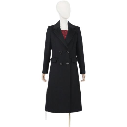 FOCALS福柯斯冬季新款修身中长款双排扣羊毛大衣外套FYBDK797N1 商品图4