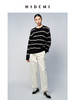 HIDEMI 浣熊毛黑白条纹粗针毛衣 商品缩略图4