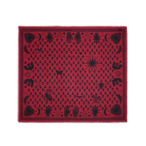 【国内现货】Alexander McQueen/亚历山大麦昆 2021款 女士莫代尔纤维围巾披肩 665607 3418Q 商品图8