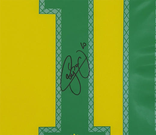 收藏系列内马尔2021美洲杯巴西队亲笔签名足球球衣