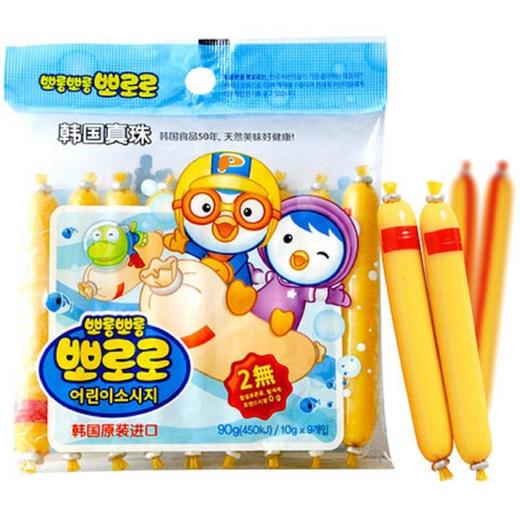 【一般贸易进口】韩国宝噜噜鳕鱼肠DHA芝士奶酪啵乐乐鱼肠宝宝零食90g（10g*9根/包） 商品图3