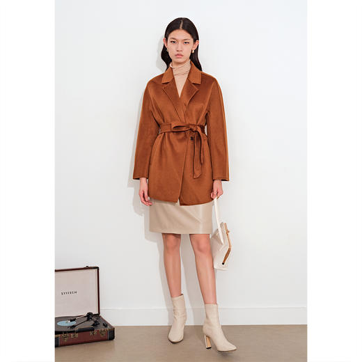 诗篇系腰时尚短款大衣6C30580390 商品图1