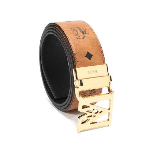 【国内现货】MCM/MCM 2021款 男女中性涂层帆布配皮板扣式双面皮带腰带 MXBAALM05 商品图2