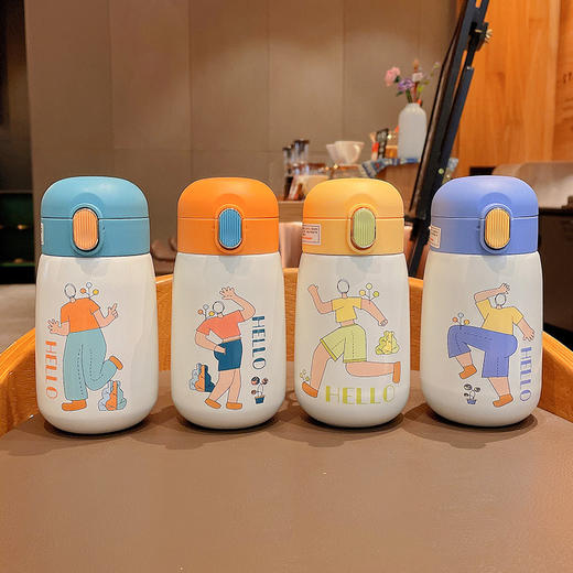 少女心可爱韩版保温杯 学生男儿童便携餐饮用具卡通喝水杯子 商品图2