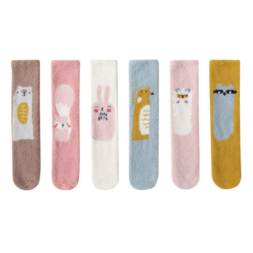 【3双装 蓬松柔软 加厚保暖】A类新款秋冬宝宝袜子加厚貂绒儿童长筒袜婴儿长袜男童女童婴童袜 商品图4