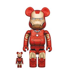 Bearbrick 钢铁侠 mk3 400%+100%