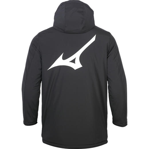 Mizuno/美津浓足球运动休闲冬季保暖连帽中长款棉服成人男 商品图1
