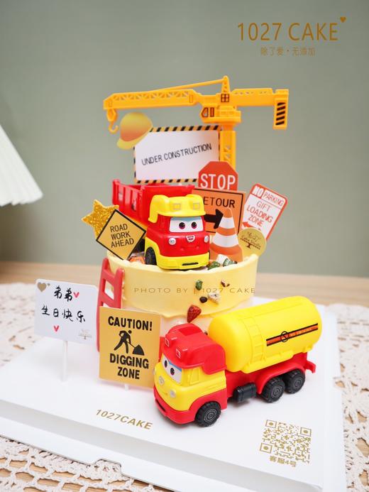 1027CAKE |  挖土机蛋糕 工程车 油罐车 商品图0