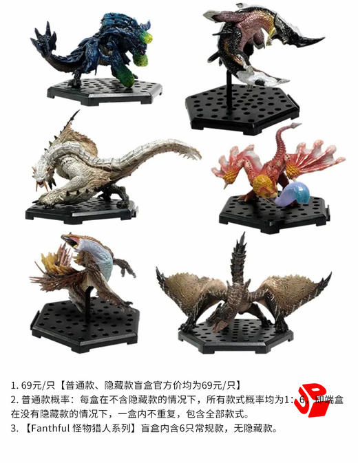 【停购】Fanthful 卡普空 怪物猎人 6只/盒 盲盒 商品图4