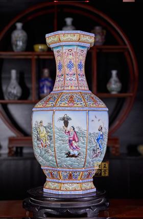 阳士琦：粉彩八仙八方瓶