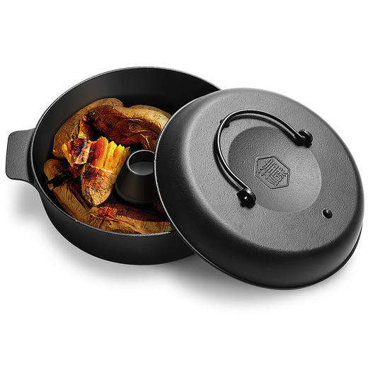 【品牌直发】铸味 |  22/25CM红薯锅铸铁烧烤薯锅生铁烤地瓜机家用玉米多功能烤锅 商品图1