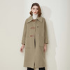 LH9C3斯尔丽瑟俪2021秋冬新款暗门襟气质大口袋羊毛双面呢中长款大衣 商品缩略图0