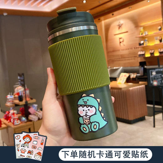 【简约咖啡杯】便携办公304不锈钢杯子餐饮用具大容量车载保温杯男女学生水杯 商品图13