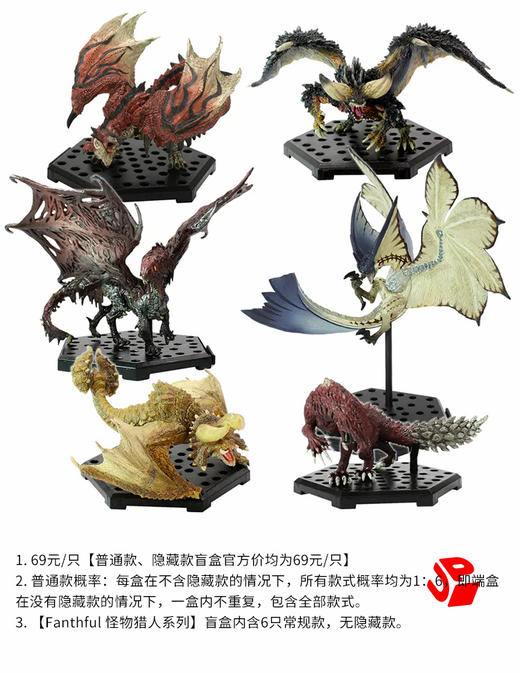 【停购】Fanthful 卡普空 怪物猎人 6只/盒 盲盒 商品图5