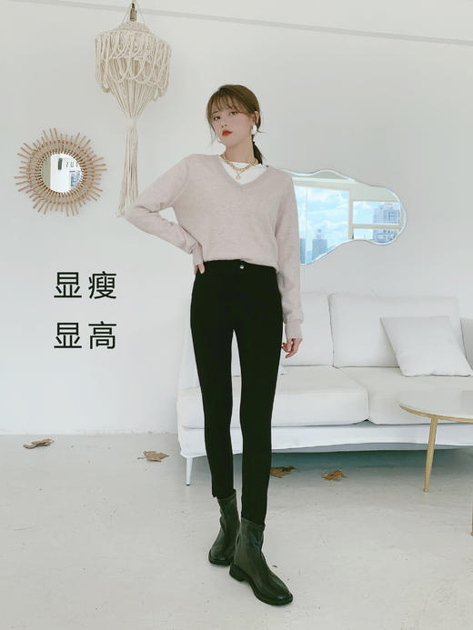 【百图lulu 定制】【魔术裤】保暖裤 高腰显瘦铅笔小脚裤 牛仔裤 高弹舒适不勒 打底裤 商品图3