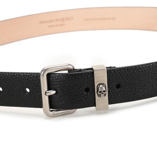 【国内现货】Alexander McQueen/亚历山大麦昆 2021款 男士皮革针扣式皮带腰带 647261 1AABB 商品图4