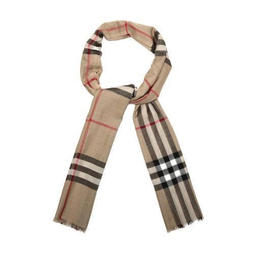 【现货秒发】BURBERRY/博柏利 男女通用款绵羊毛/桑蚕丝围巾丝巾 80184681 商品图0