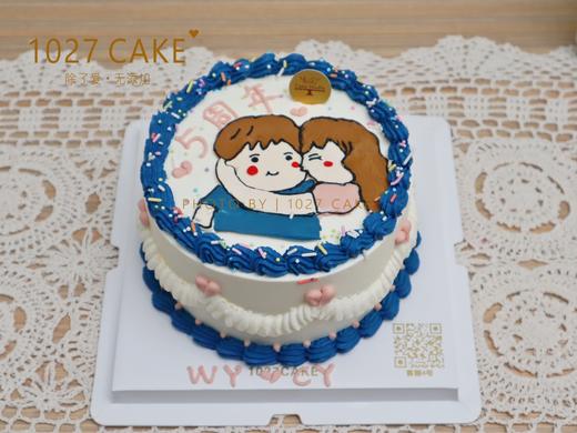 1027CAKE |  手绘蛋糕 ins风 双人手绘 周年 商品图1