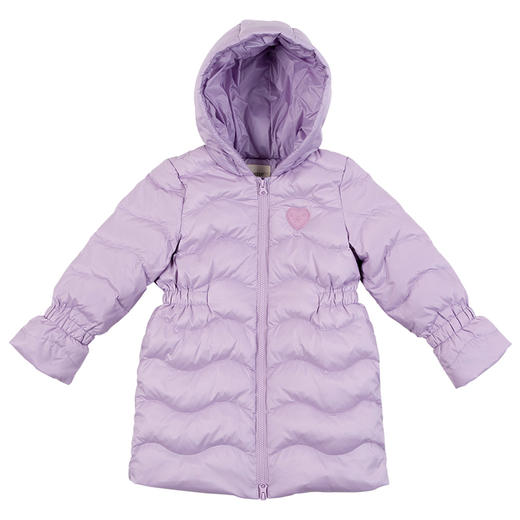 【爱心图案90羽绒服】21年秋冬新品女童连帽90白鹅绒外套保暖羽绒服 商品图5