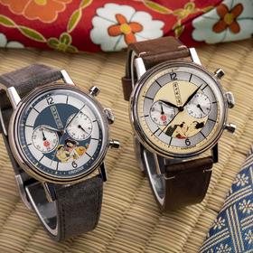 现货UNDONE春画石英计时手表Shunga联名限量版皮带防水复古小众